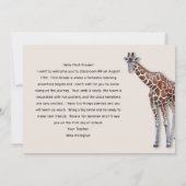 Terug naar School Welkom Kaarten Giraffe Adventure (Achterkant)