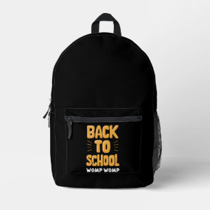 Terug naar school Womp Womp Leraar Bedrukte Rugzak