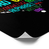 Terug naar school Word Cloud Third Grade Teacher Poster (Hoek)