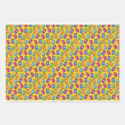 terug naar school Wrapping Paper Flat Sheet Set va (Voorkant 2)