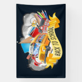 Terug naar schoolbanner spandoek (Verticaal)