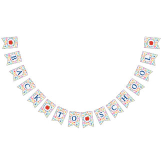 Terug naar schoolbanner vlaggetjes