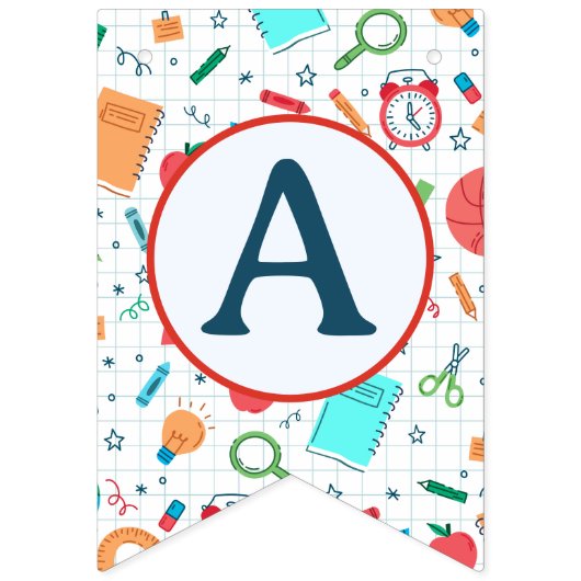 Terug naar schoolbanner vlaggetjes (Derde vlag)