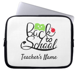 Terug naar schoolboek en Apple leraren Laptop Sleeve