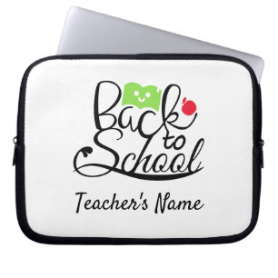 Terug naar schoolboek en Apple leraren Laptop Sleeve