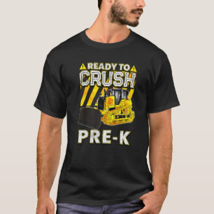 Terug naar schoolBulldozer klaar om voor K te klap T-shirt