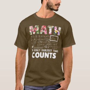 Terug naar schoolcijfers wiskunde t-shirt