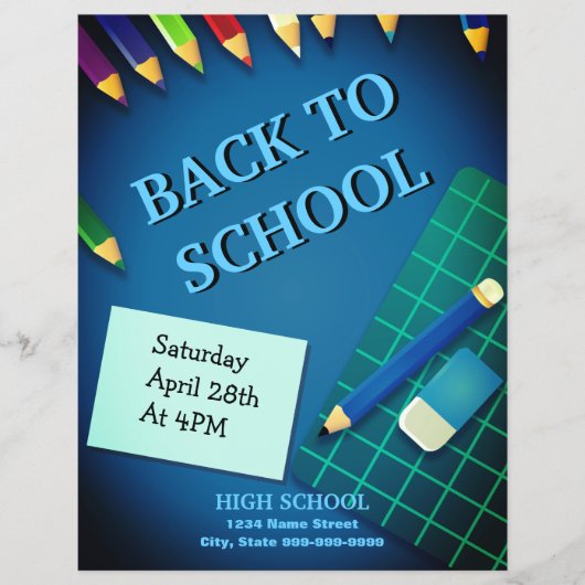 Terug naar schoolcursussen flyer (Voorkant)