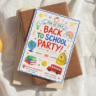 Terug naar schoolfeest kaart