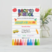 Terug naar schoolfeest kaart (Staand voorkant)