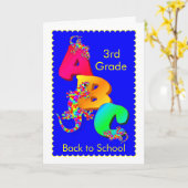 Terug naar schoolfeest voor kinderen kaart (Gele Bloem)