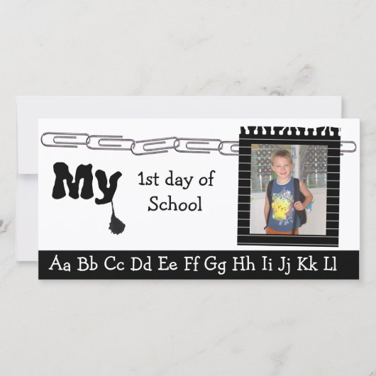 Terug naar schoolfotokaart aankondiging (Voorkant)