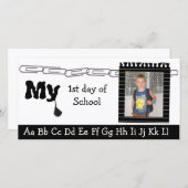 Terug naar schoolfotokaart aankondiging (Voorkant / Achterkant)