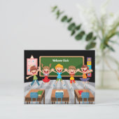 Terug naar Schoolkinderen Briefkaart (Staand voorkant)