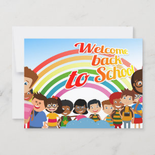 TERUG NAAR SCHOOLKINDEREN BRIEFKAART