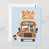 Terug naar schoolkinderen briefkaart (Voorkant / Achterkant)