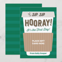Terug naar schoolleraar Coffee Gift Kaart Holder