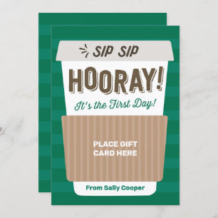 Terug naar schoolleraar Coffee Gift Kaart Holder