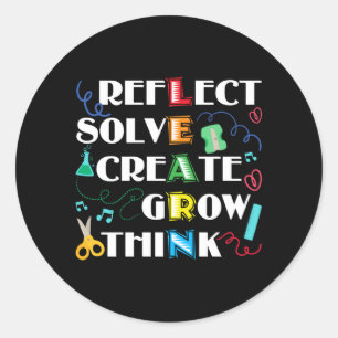 Terug naar schoolleraar Motivatie Leercadeau Ronde Sticker