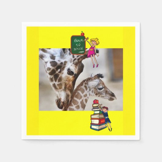 Terug naar schoolpapier Napkins Servet (Voorkant)