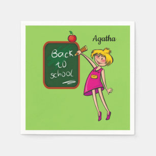 Terug naar schoolpapier Napkins Servet