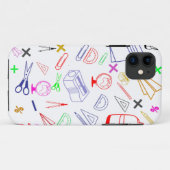 Terug naar schoolpatroon Case-Mate iPhone case (Achterkant (horizontaal))