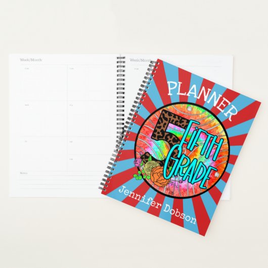 Terug naar schoolplanner voor vijfde klas planner (Display)