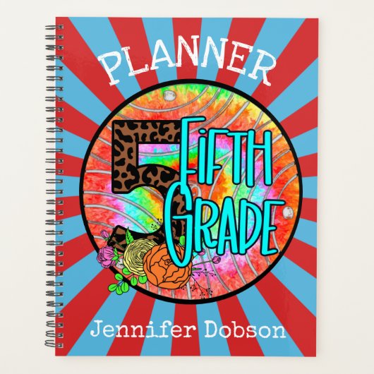Terug naar schoolplanner voor vijfde klas planner (Voorkant)