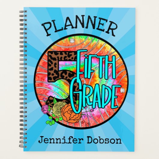 Terug naar schoolplanner voor vijfde klas planner (Voorkant)