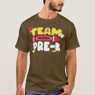 Terug naar schoolteam pre-k t-shirt