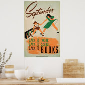 Terug naar schoolvideo-affiche poster (Keuken)