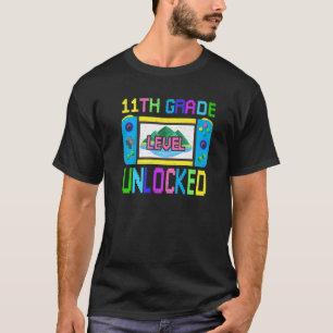 Terug naar schoolvideogamer 11e graad ontgrendelen t-shirt