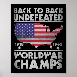 Terug naar Terug Onverslagen Wereldoorlog Kampen 4 Poster