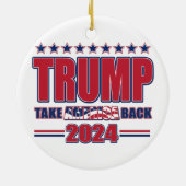 Terug naar Trump 2024 Keramisch Ornament (Achterkant)