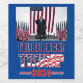 Terug naar Trump 2024 Wijn Etiket (Enkel label)