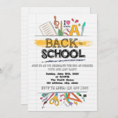 Terug naar uitnodiging van schoolfeest (Voorkant / Achterkant)