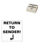 "TERUG NAAR VERZENDING!" Rubber Stempel (Gestempeld)