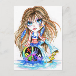 Terug op de dag dat Hippie Fantasy Art Briefkaart