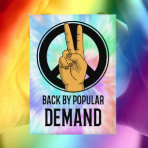 Terug op Populaire Vraag Tie-Dye Vredesteken Kno Button