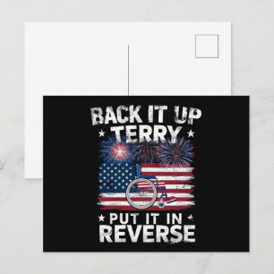 Terug Terry In Zijn Revers vuurwerk Grappig Briefkaart