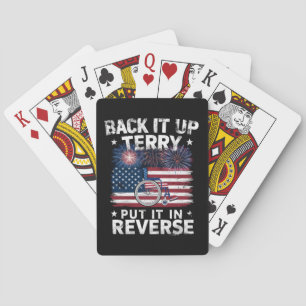 Terug Terry zet het in omgekeerde richting Vuurwer Pokerkaarten