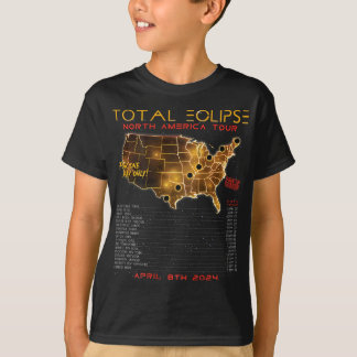 Terug) Totale Zonsverduistering 2024 Noord-Amerika T-shirt