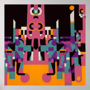 Terug Trip Night Alley - Ken Gage Art Poster