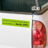 Terug uit Bumpersticker (Op Truck)