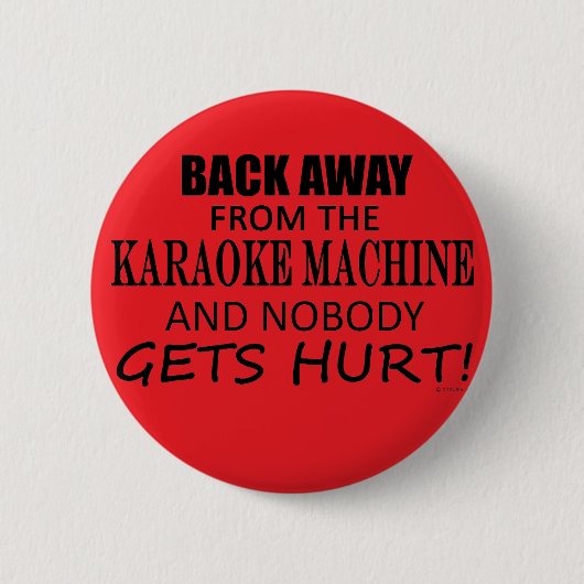 Terug van de Karaoke-machine Ronde Button 5,7 Cm (Voorkant)