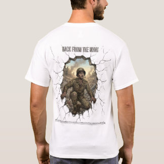 Terug van de Oorlog Soldaat Dubbele Belichting Nat T-shirt