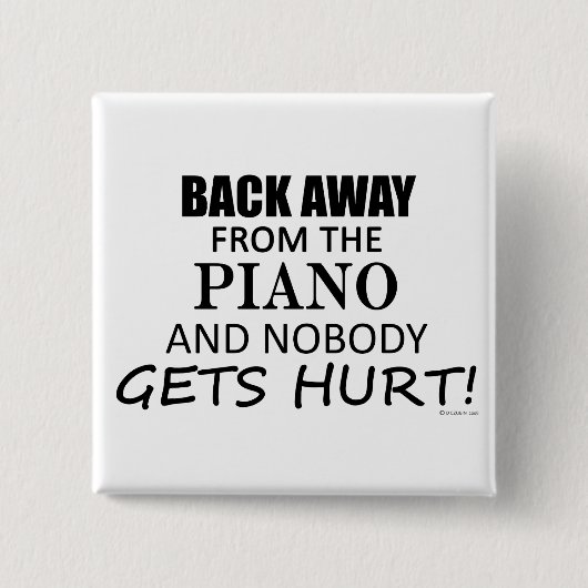 Terug van de piano vierkante button 5,1 cm (Voorkant)