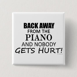 Terug van de piano vierkante button 5,1 cm