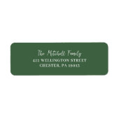 Teruggaveadres Forest Green Etiket (Voorkant)
