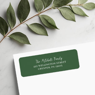 Teruggaveadres Forest Green Etiket